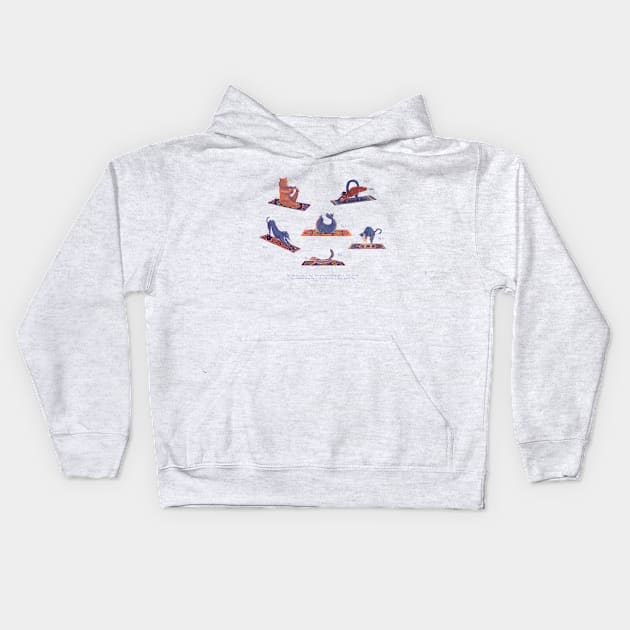 Animal Yoga Kids Hoodie by Nano Février